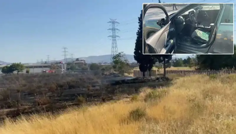 İzmir'de Otluk Alan Yangını AVM Otoparkına Yayılınca Endişe Yarattı